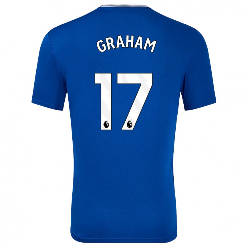 Kids Football Lucy Graham #17 Blue With Home Jersey 2024/25 T-Shirt Australia