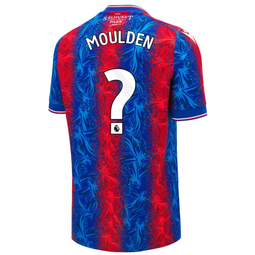 Kids Football Louie Moulden #0 Red Blue Stripes Home Jersey 2024/25 T-Shirt Australia