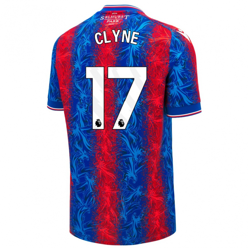 Kids Football Nathaniel Clyne #17 Red Blue Stripes Home Jersey 2024/25 T-Shirt Australia