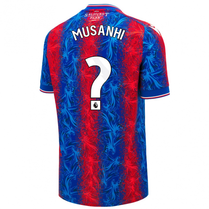 Kids Football Kurai Musanhi #0 Red Blue Stripes Home Jersey 2024/25 T-Shirt Australia