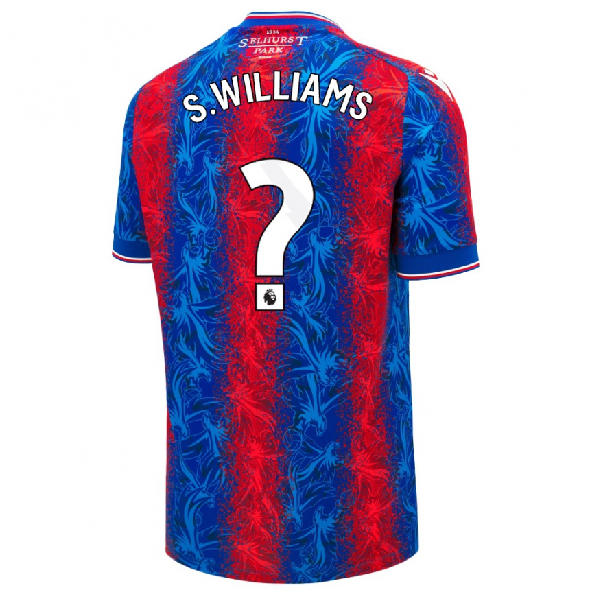 Kids Football Seb Williams #0 Red Blue Stripes Home Jersey 2024/25 T-Shirt Australia