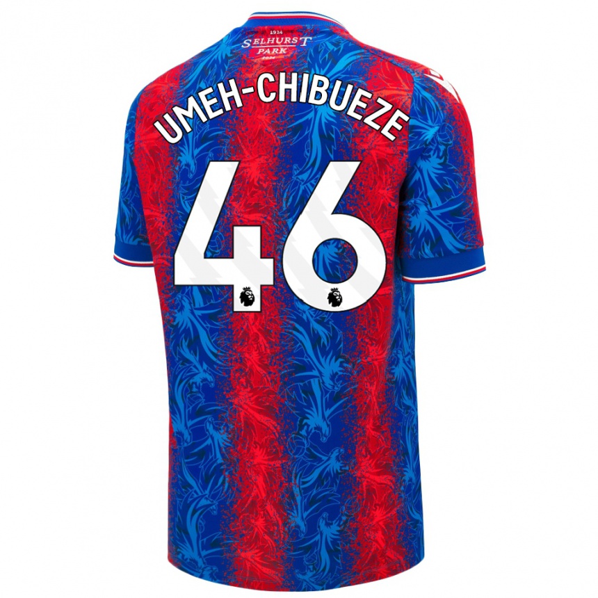 Kids Football Franco Umeh-Chibueze #46 Red Blue Stripes Home Jersey 2024/25 T-Shirt Australia