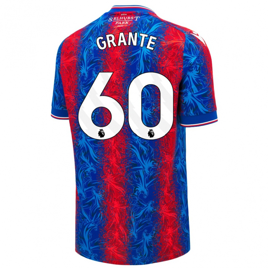 Kids Football Jake Grante #60 Red Blue Stripes Home Jersey 2024/25 T-Shirt Australia