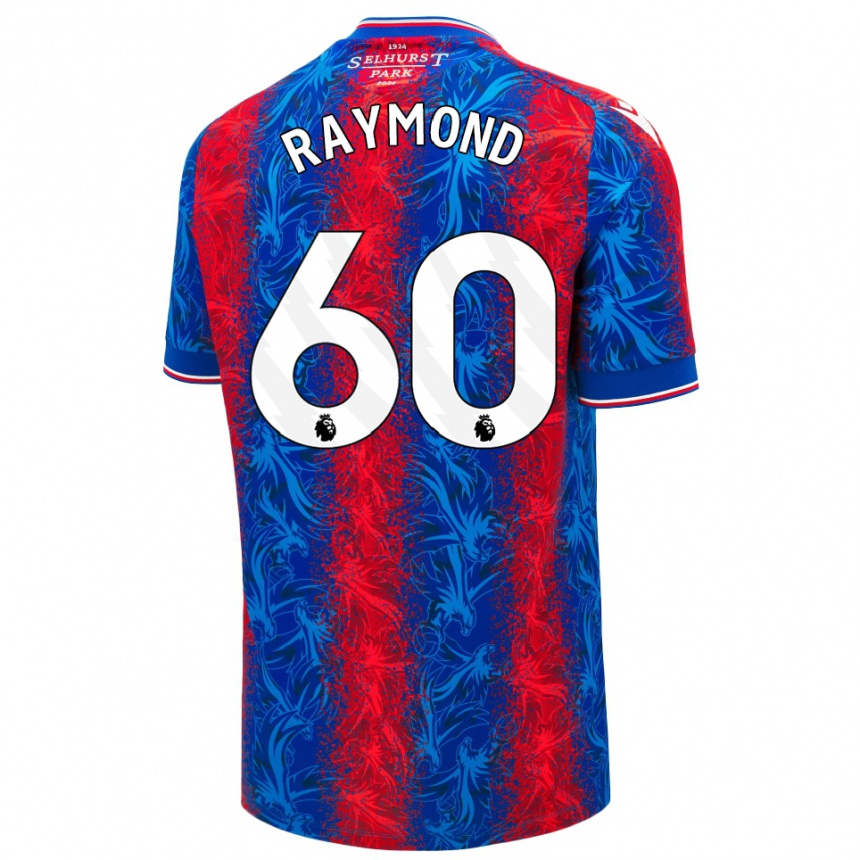 Kids Football Jadan Raymond #60 Red Blue Stripes Home Jersey 2024/25 T-Shirt Australia