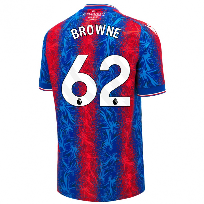 Kids Football Luke Browne #62 Red Blue Stripes Home Jersey 2024/25 T-Shirt Australia