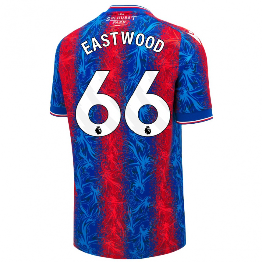 Kids Football Billy Eastwood #66 Red Blue Stripes Home Jersey 2024/25 T-Shirt Australia