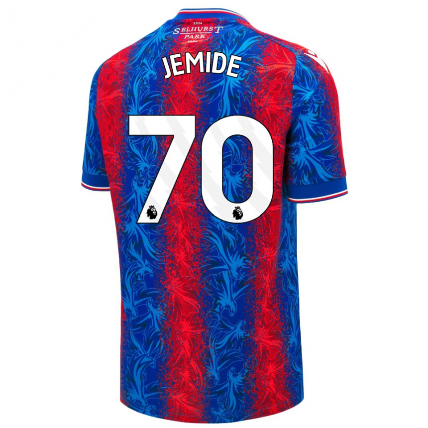 Kids Football Mofe Jemide #70 Red Blue Stripes Home Jersey 2024/25 T-Shirt Australia