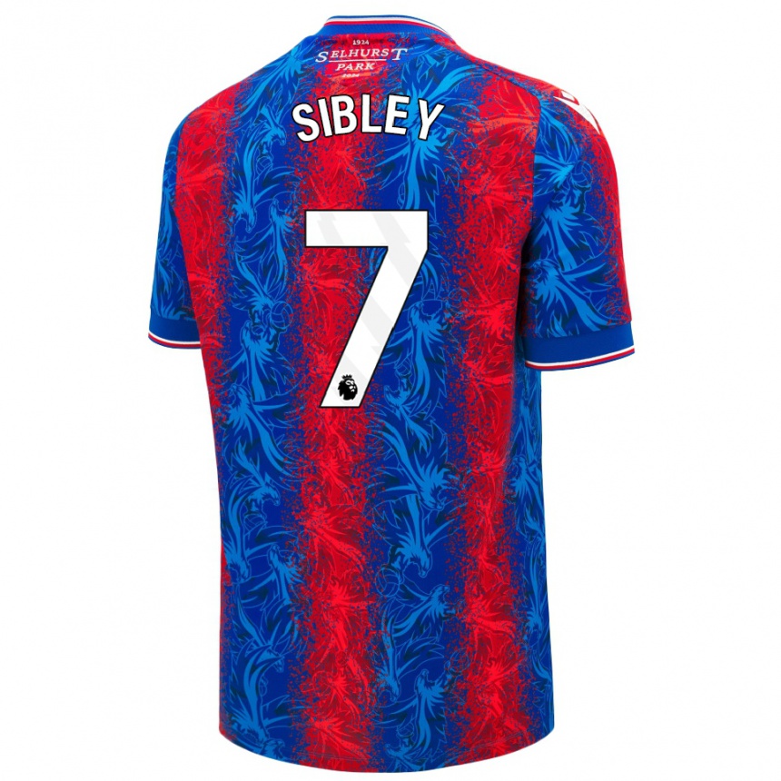 Kids Football Isabella Sibley #7 Red Blue Stripes Home Jersey 2024/25 T-Shirt Australia