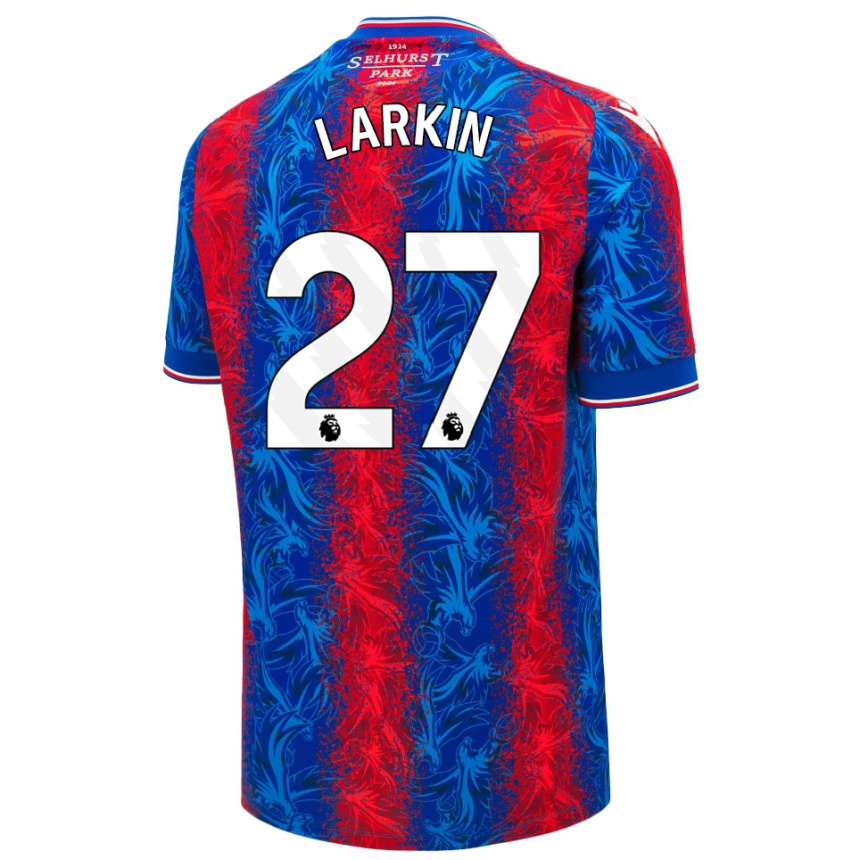 Kids Football Abbie Larkin #27 Red Blue Stripes Home Jersey 2024/25 T-Shirt Australia