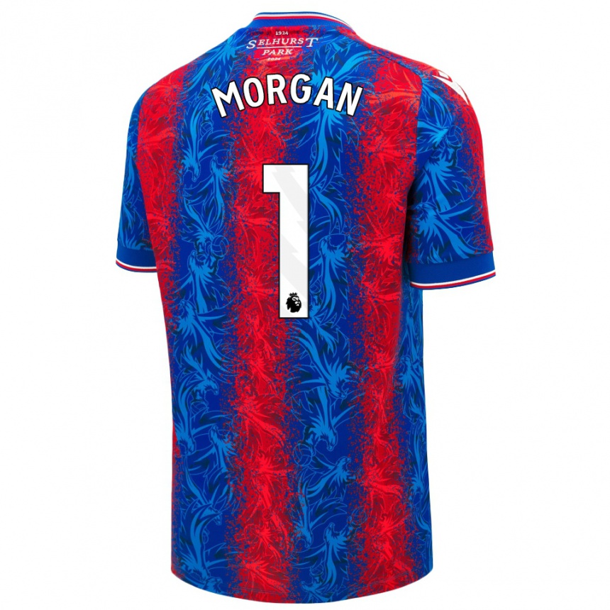 Kids Football Chloe Morgan #1 Red Blue Stripes Home Jersey 2024/25 T-Shirt Australia