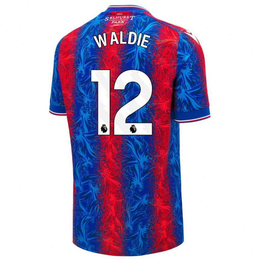 Kids Football Lizzie Waldie #12 Red Blue Stripes Home Jersey 2024/25 T-Shirt Australia