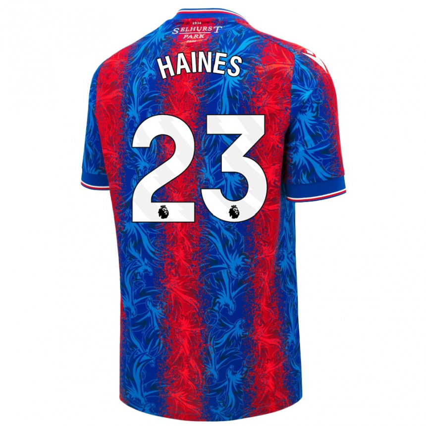 Kids Football Coral-Jade Haines #23 Red Blue Stripes Home Jersey 2024/25 T-Shirt Australia