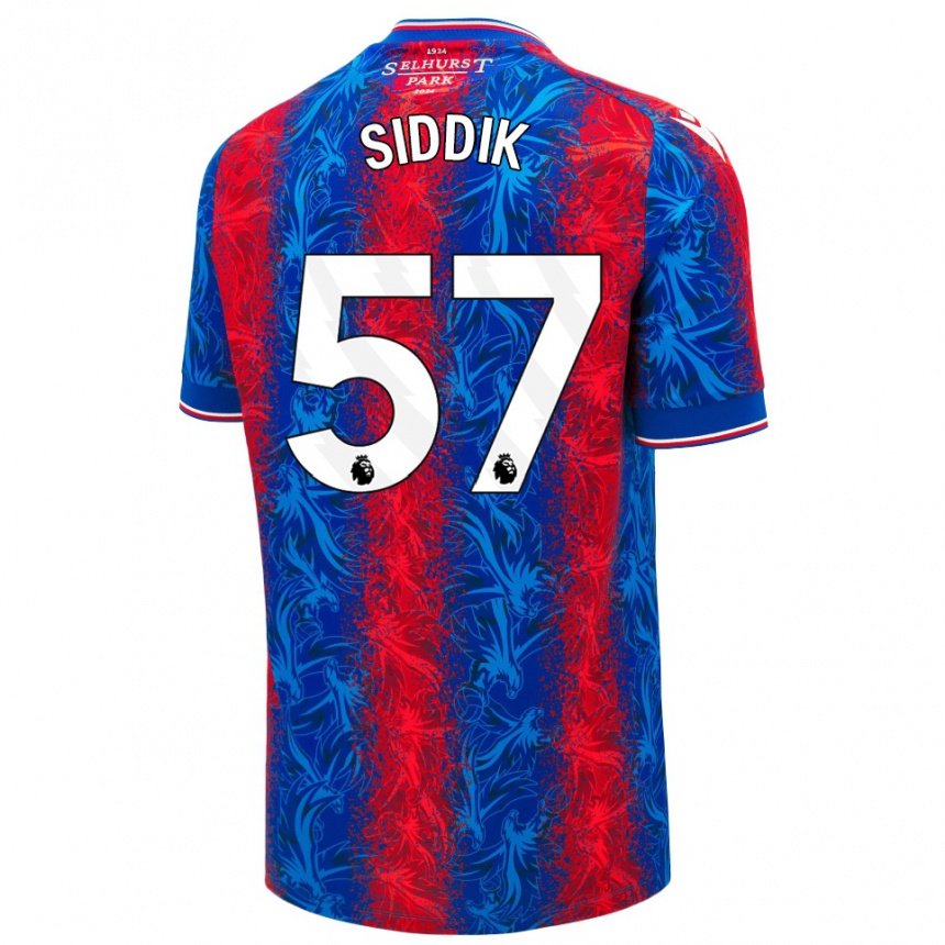 Kids Football Cardo Siddik #57 Red Blue Stripes Home Jersey 2024/25 T-Shirt Australia