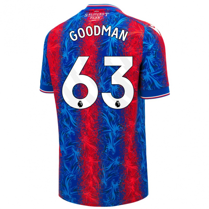 Kids Football Owen Goodman #63 Red Blue Stripes Home Jersey 2024/25 T-Shirt Australia