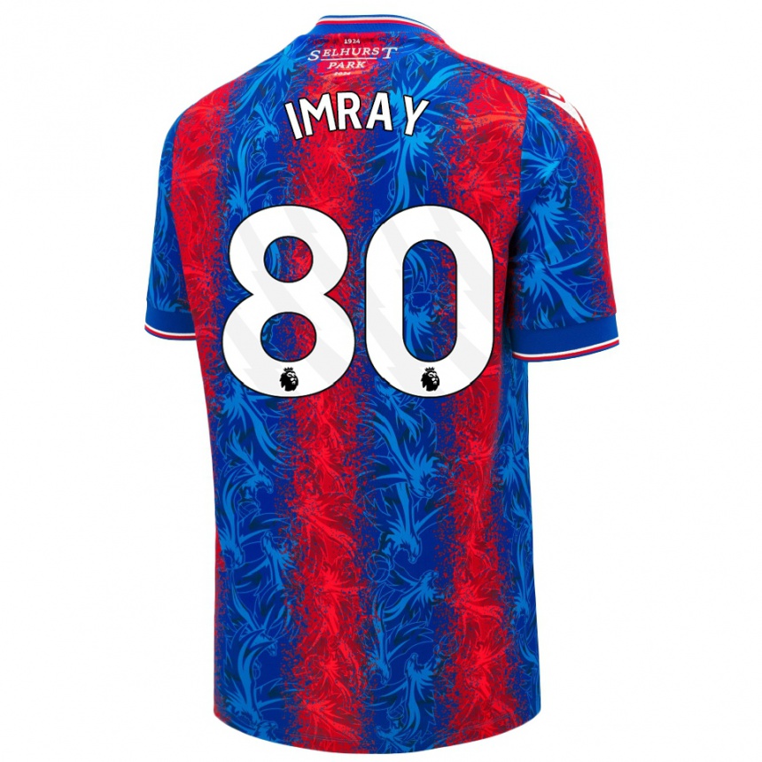 Kids Football Danny Imray #80 Red Blue Stripes Home Jersey 2024/25 T-Shirt Australia