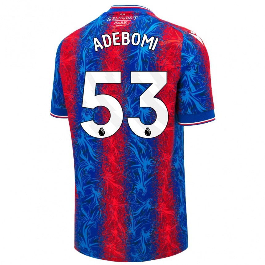 Kids Football Ademola Ola Adebomi #53 Red Blue Stripes Home Jersey 2024/25 T-Shirt Australia