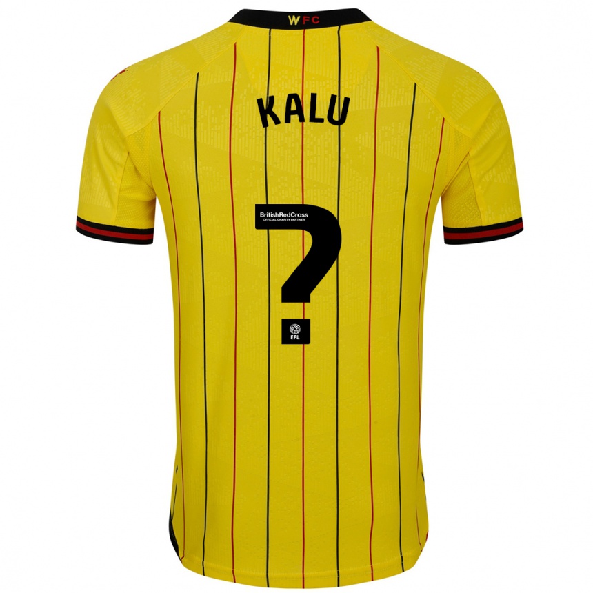 Kids Football Samuel Kalu #0 Yellow Black Home Jersey 2024/25 T-Shirt Australia