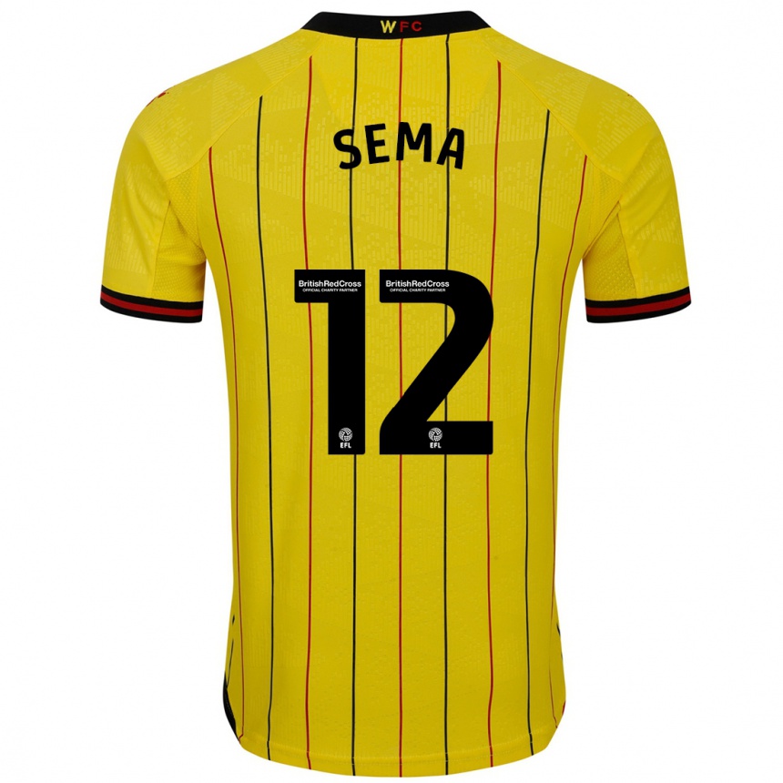 Kids Football Ken Sema #12 Yellow Black Home Jersey 2024/25 T-Shirt Australia