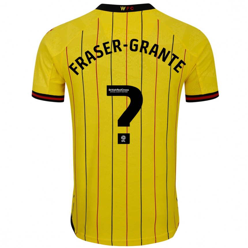 Kids Football Zak Fraser-Grante #0 Yellow Black Home Jersey 2024/25 T-Shirt Australia