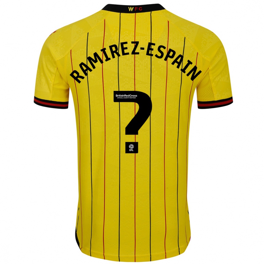 Kids Football Leo Ramirez-Espain #0 Yellow Black Home Jersey 2024/25 T-Shirt Australia