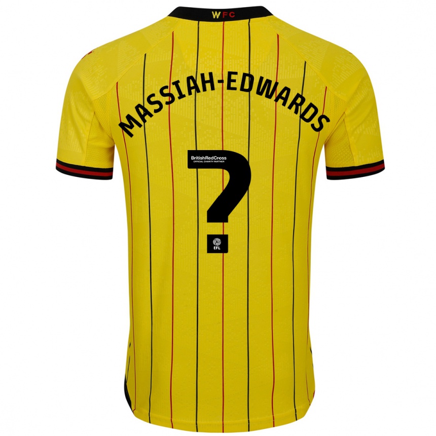 Kids Football Zavier Massiah-Edwards #0 Yellow Black Home Jersey 2024/25 T-Shirt Australia