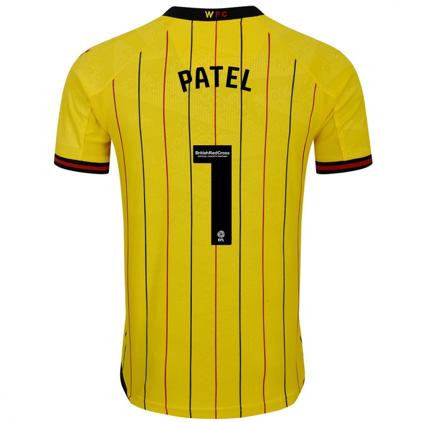 Kids Football Safia Middleton-Patel #1 Yellow Black Home Jersey 2024/25 T-Shirt Australia