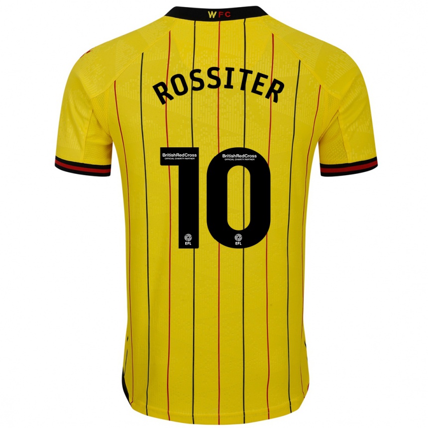 Kids Football Annie Rossiter #10 Yellow Black Home Jersey 2024/25 T-Shirt Australia