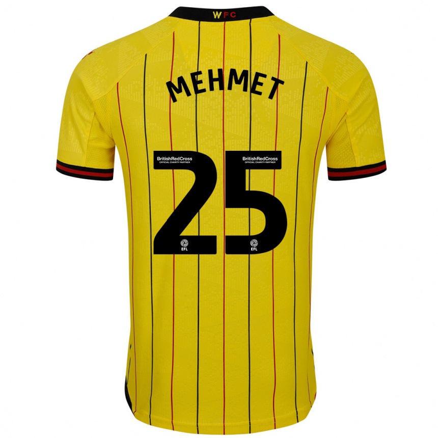 Kids Football Melis Mehmet #25 Yellow Black Home Jersey 2024/25 T-Shirt Australia