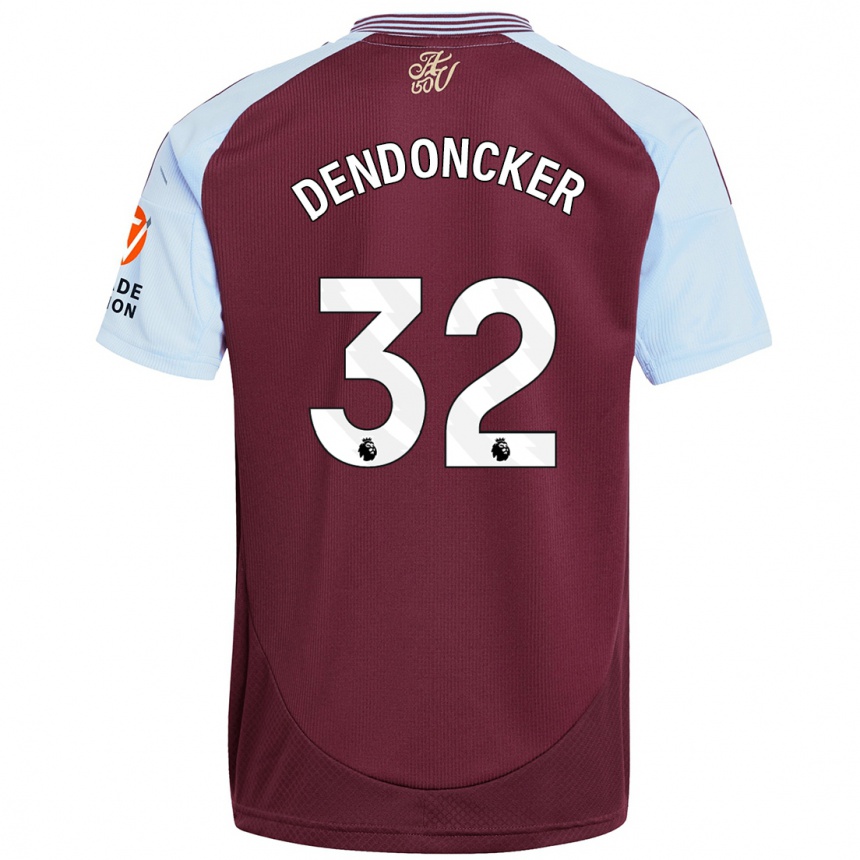 Kids Football Leander Dendoncker #32 Burgundy Sky Blue Home Jersey 2024/25 T-Shirt Australia