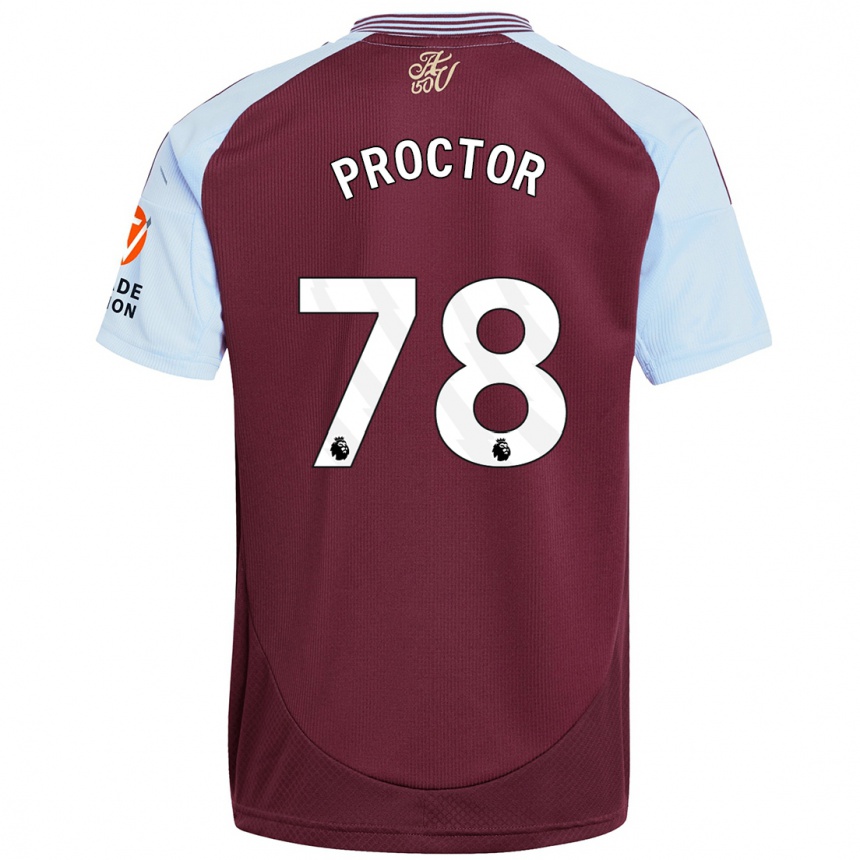 Kids Football Sam Proctor #78 Burgundy Sky Blue Home Jersey 2024/25 T-Shirt Australia