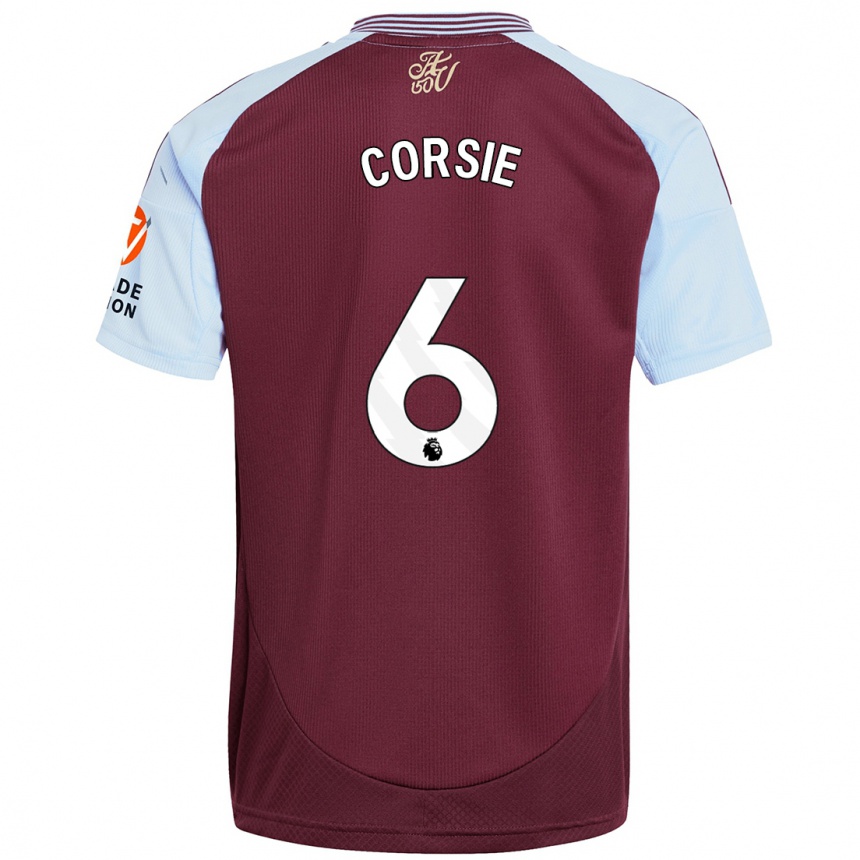 Kids Football Rachel Corsie #6 Burgundy Sky Blue Home Jersey 2024/25 T-Shirt Australia