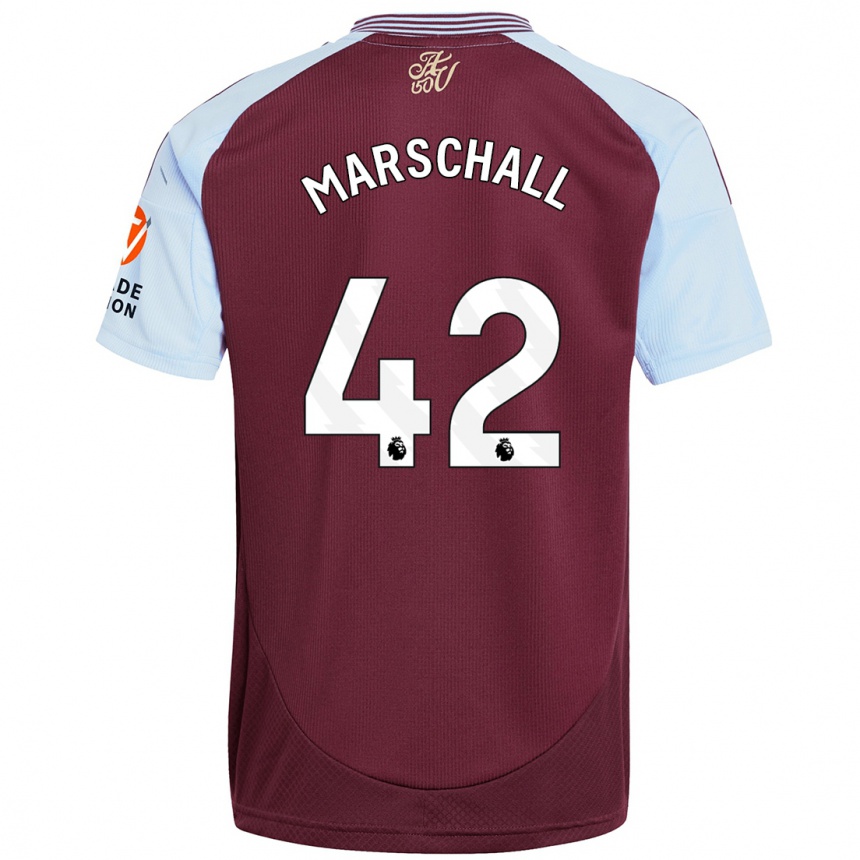 Kids Football Filip Marschall #42 Burgundy Sky Blue Home Jersey 2024/25 T-Shirt Australia