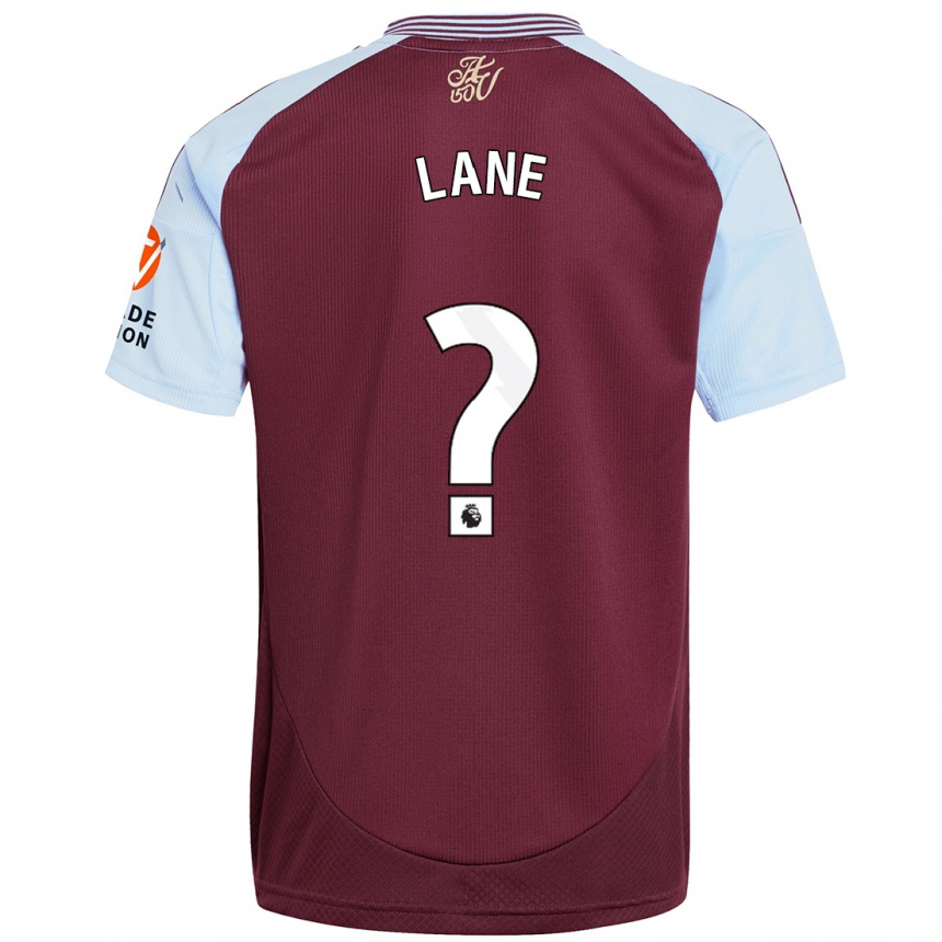 Kids Football Josh Lane #0 Burgundy Sky Blue Home Jersey 2024/25 T-Shirt Australia