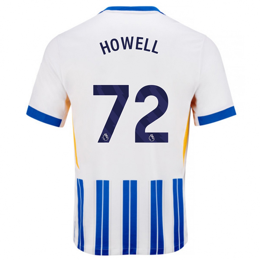 Kids Football Harry Howell #72 White Blue Pinstripes Home Jersey 2024/25 T-Shirt Australia