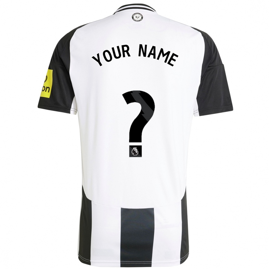 Kids Football Your Name #0 White Black Home Jersey 2024/25 T-Shirt Australia