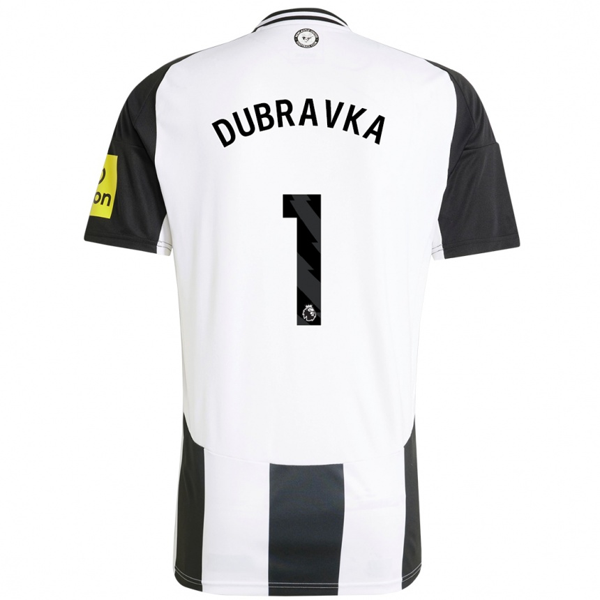 Kids Football Martin Dúbravka #1 White Black Home Jersey 2024/25 T-Shirt Australia