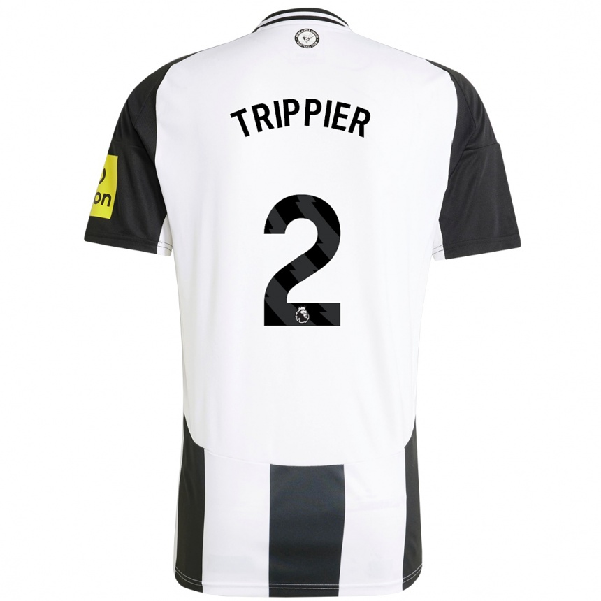 Kids Football Kieran Trippier #2 White Black Home Jersey 2024/25 T-Shirt Australia