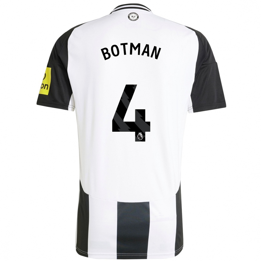 Kids Football Sven Botman #4 White Black Home Jersey 2024/25 T-Shirt Australia