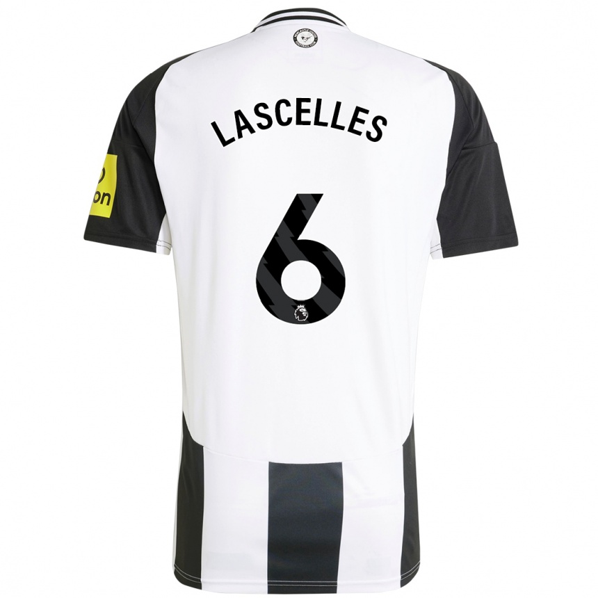 Kids Football Jamaal Lascelles #6 White Black Home Jersey 2024/25 T-Shirt Australia