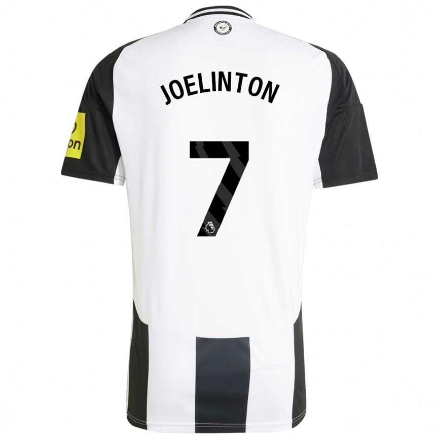 Kids Football Joelinton #7 White Black Home Jersey 2024/25 T-Shirt Australia