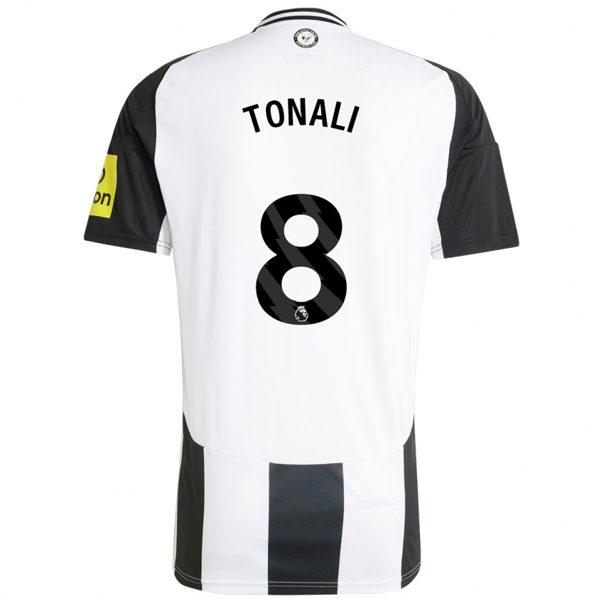 Kids Football Sandro Tonali #8 White Black Home Jersey 2024/25 T-Shirt Australia