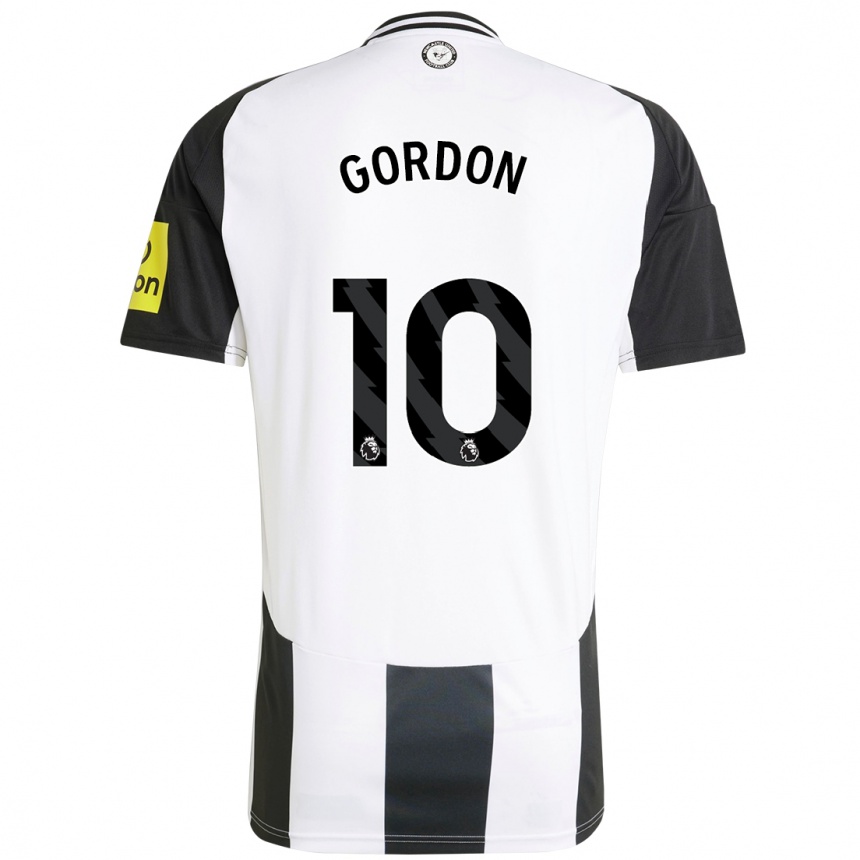 Kids Football Anthony Gordon #10 White Black Home Jersey 2024/25 T-Shirt Australia