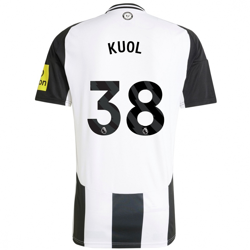 Kids Football Garang Kuol #38 White Black Home Jersey 2024/25 T-Shirt Australia