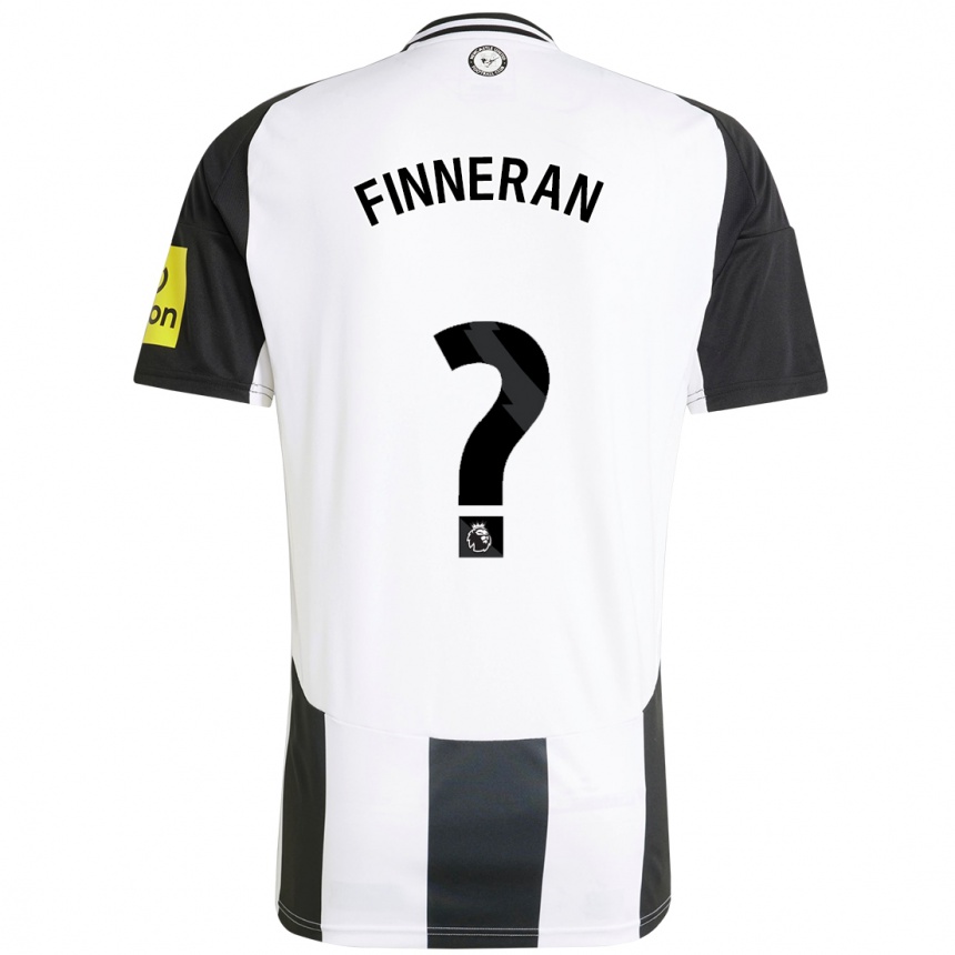 Kids Football Rory Finneran #0 White Black Home Jersey 2024/25 T-Shirt Australia