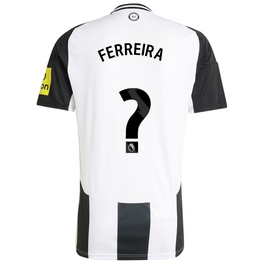 Kids Football Matheos Ferreira #0 White Black Home Jersey 2024/25 T-Shirt Australia