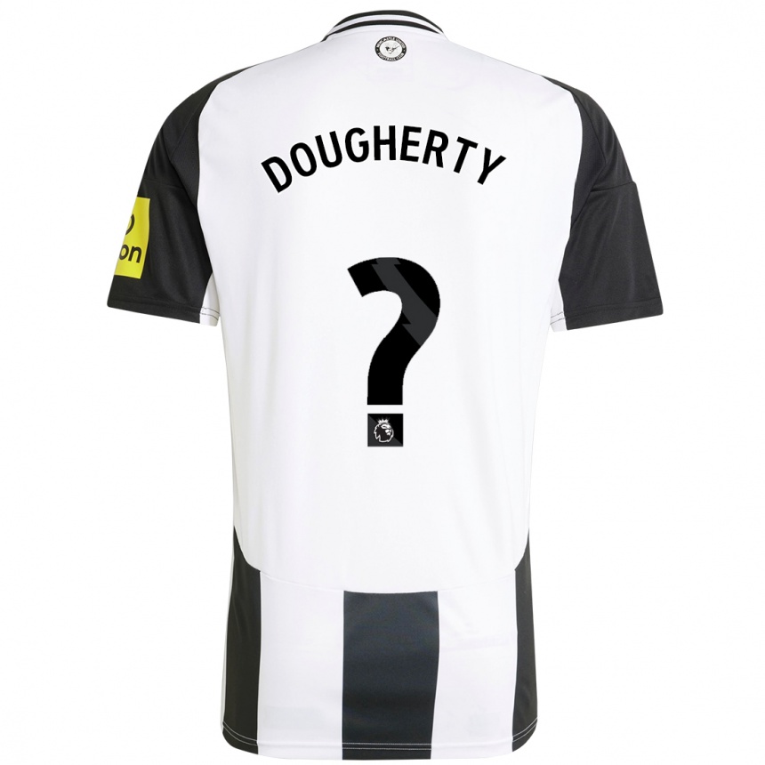 Kids Football Ryan Dougherty #0 White Black Home Jersey 2024/25 T-Shirt Australia