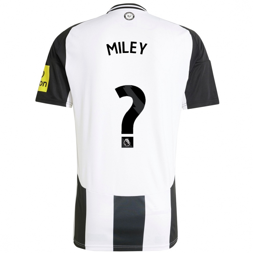 Kids Football Mason Miley #0 White Black Home Jersey 2024/25 T-Shirt Australia