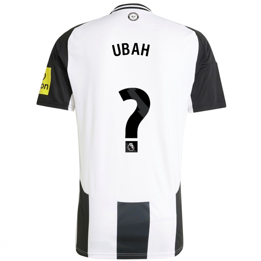 Kids Football Josh Ubah #0 White Black Home Jersey 2024/25 T-Shirt Australia