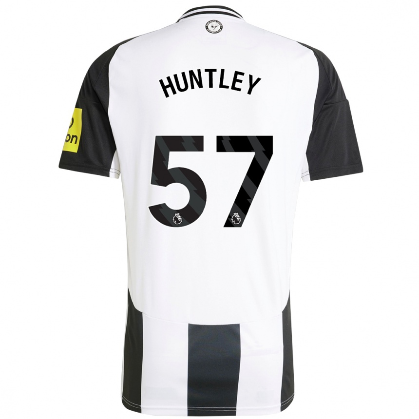 Kids Football James Huntley #57 White Black Home Jersey 2024/25 T-Shirt Australia