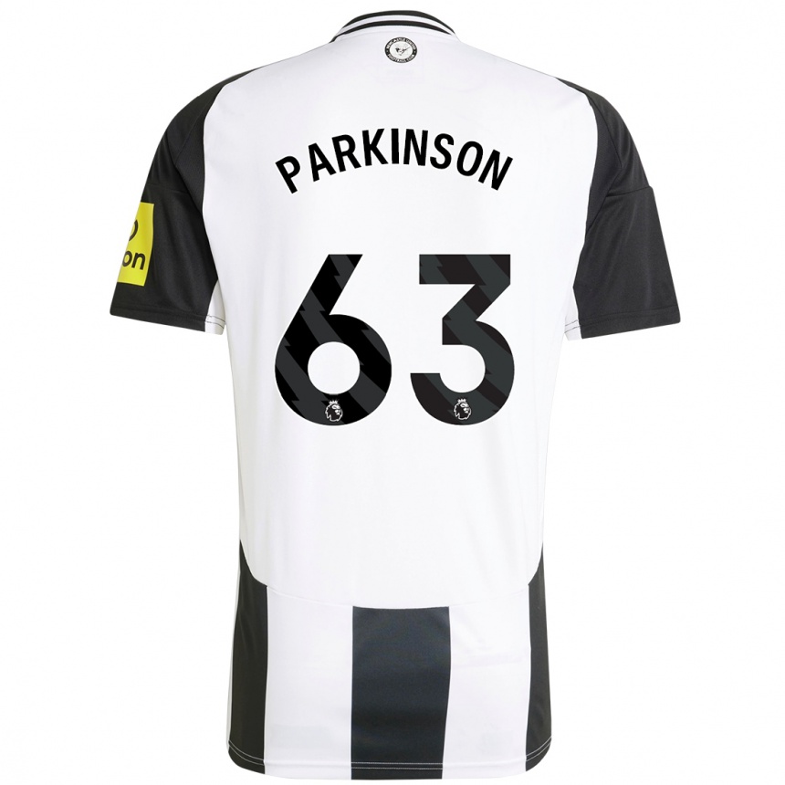 Kids Football Ben Parkinson #63 White Black Home Jersey 2024/25 T-Shirt Australia